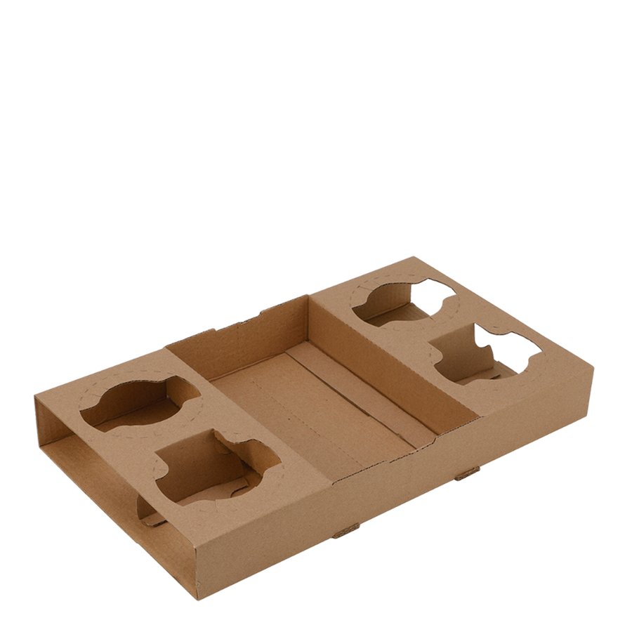 4-Cup Reusable Coffee Takeaway Trays 100/ctn