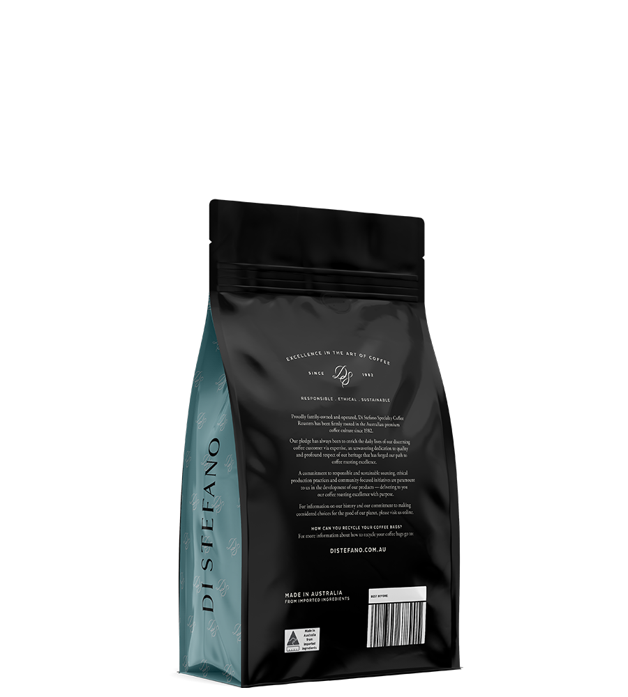 Image of Di Stefano Decaf Blend back of bag