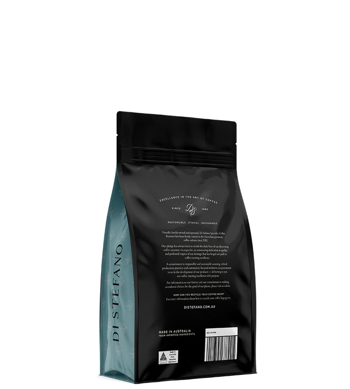 Image of Di Stefano Decaf Blend back of bag
