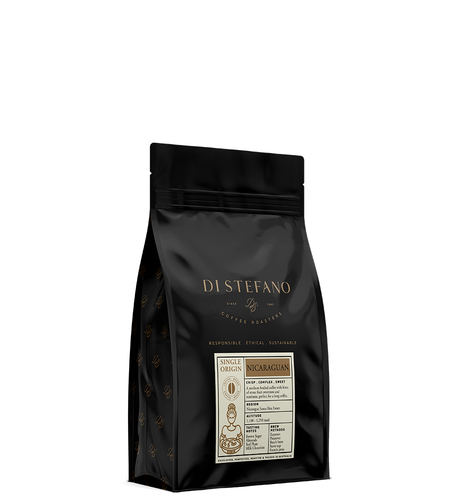 Image of Single Origin Nicaraguan Santa Rita Estate coffee side of bag