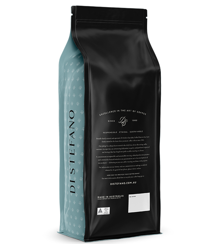 Image showing Bag of Decaffeinato Water Processed Decaf Coffee Beans back of bag