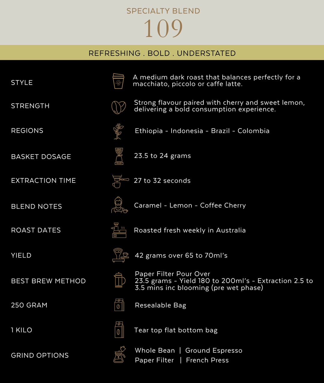 Di Stefano 109 Specialty Coffee Beans 250g