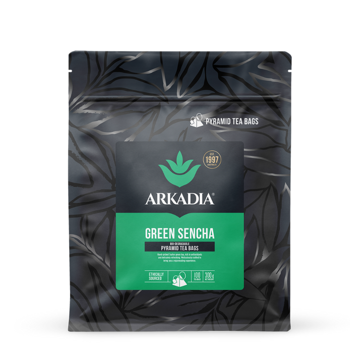 ARKADIA GREEN SENCHA TEA - 100 PYRAMID BAGS