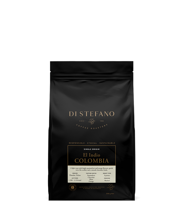 Di Stefano El Indio Colombia Single Origin Coffee Beans 250g