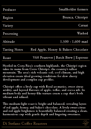 Back of Chirripo Blend Card 