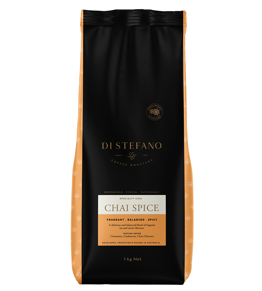 Image of front of Chai Spice bag, containing Chai Latte Powder mix