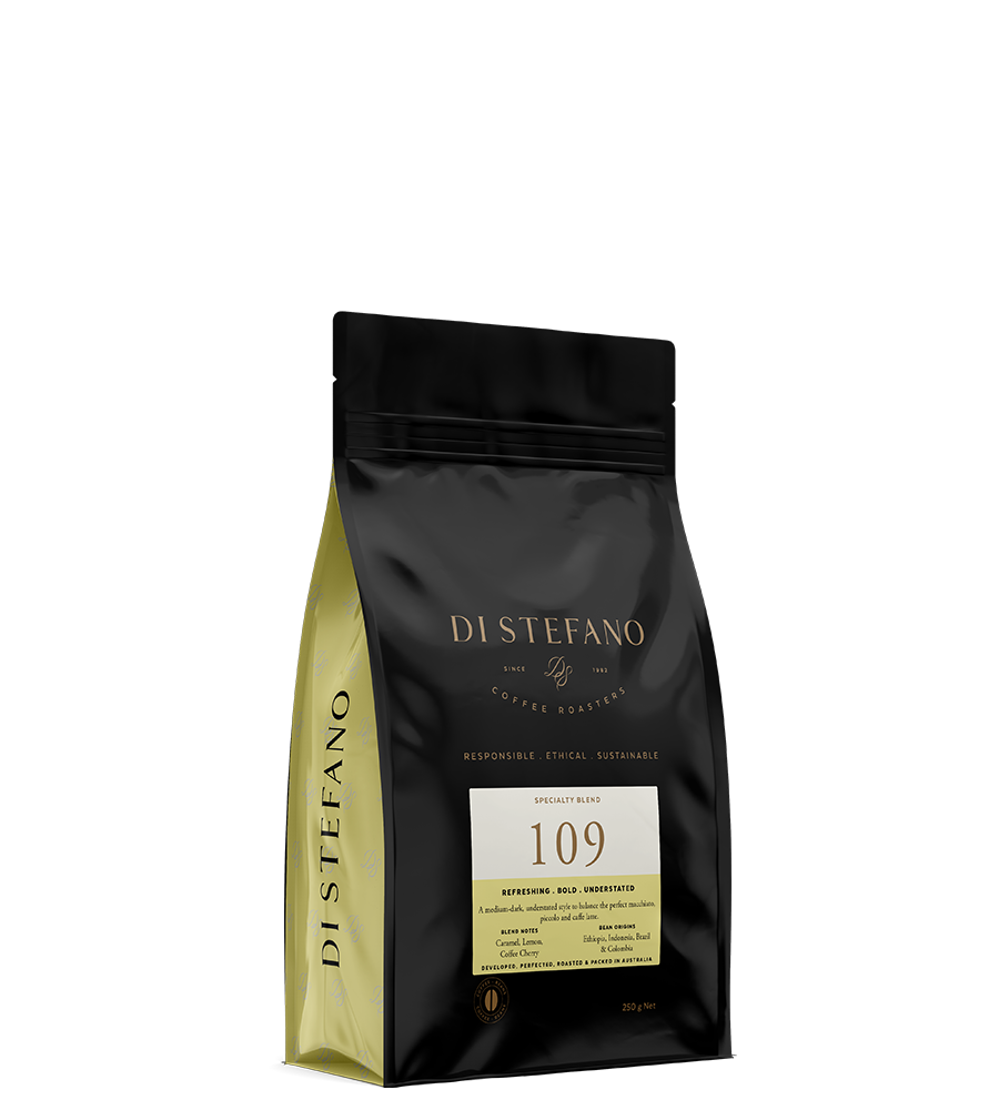 Image of Di Stefano 109 Specialty Coffee beans bag side view