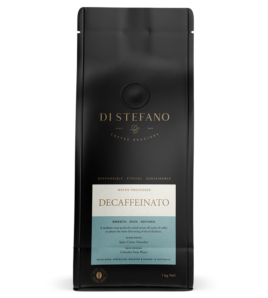 Image showing Front of Bag of Decaffeinato Water Processed Decaf Coffee Beans 