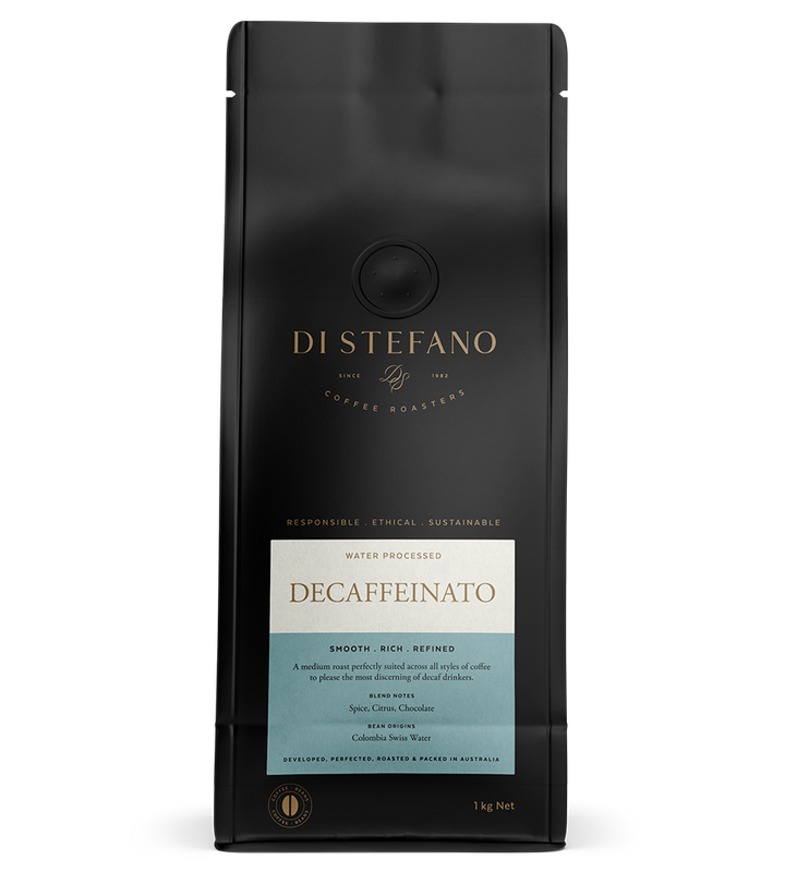 Image showing Front of Bag of Decaffeinato Water Processed Decaf Coffee Beans 